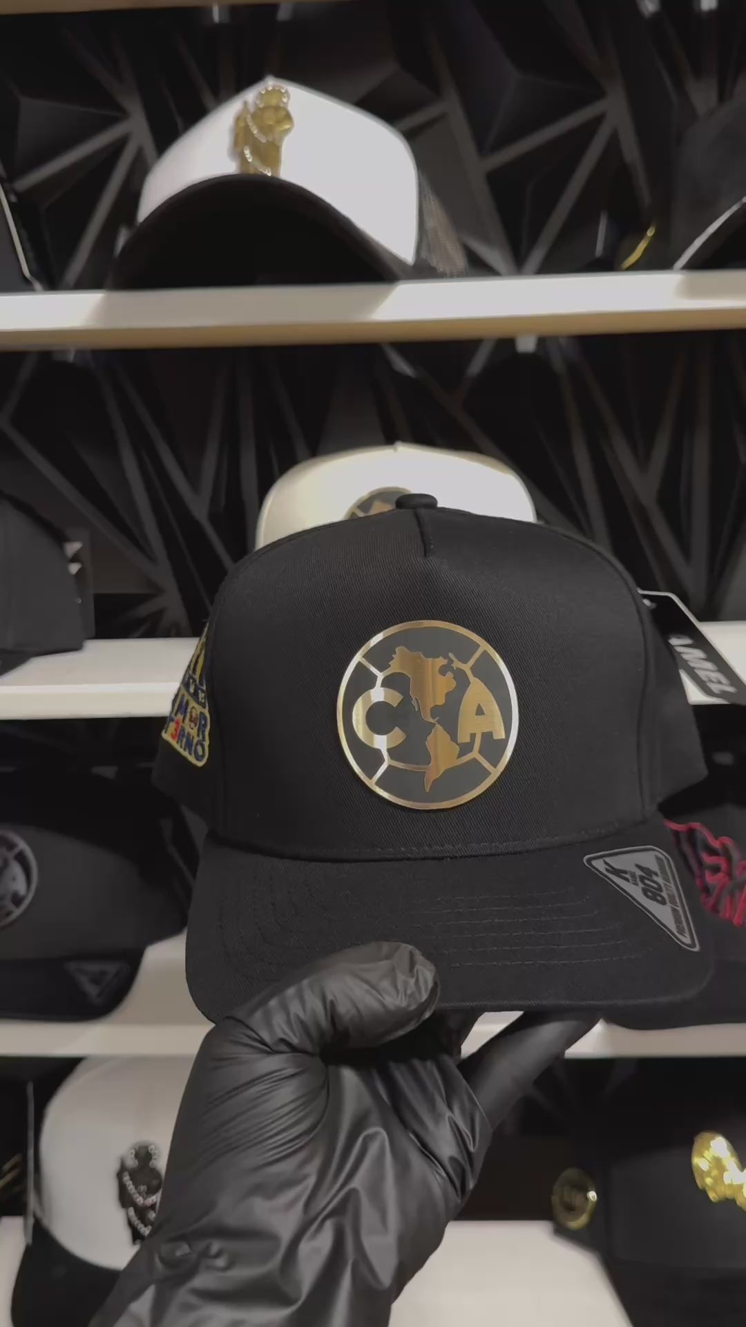 America Black Cap gold Logo