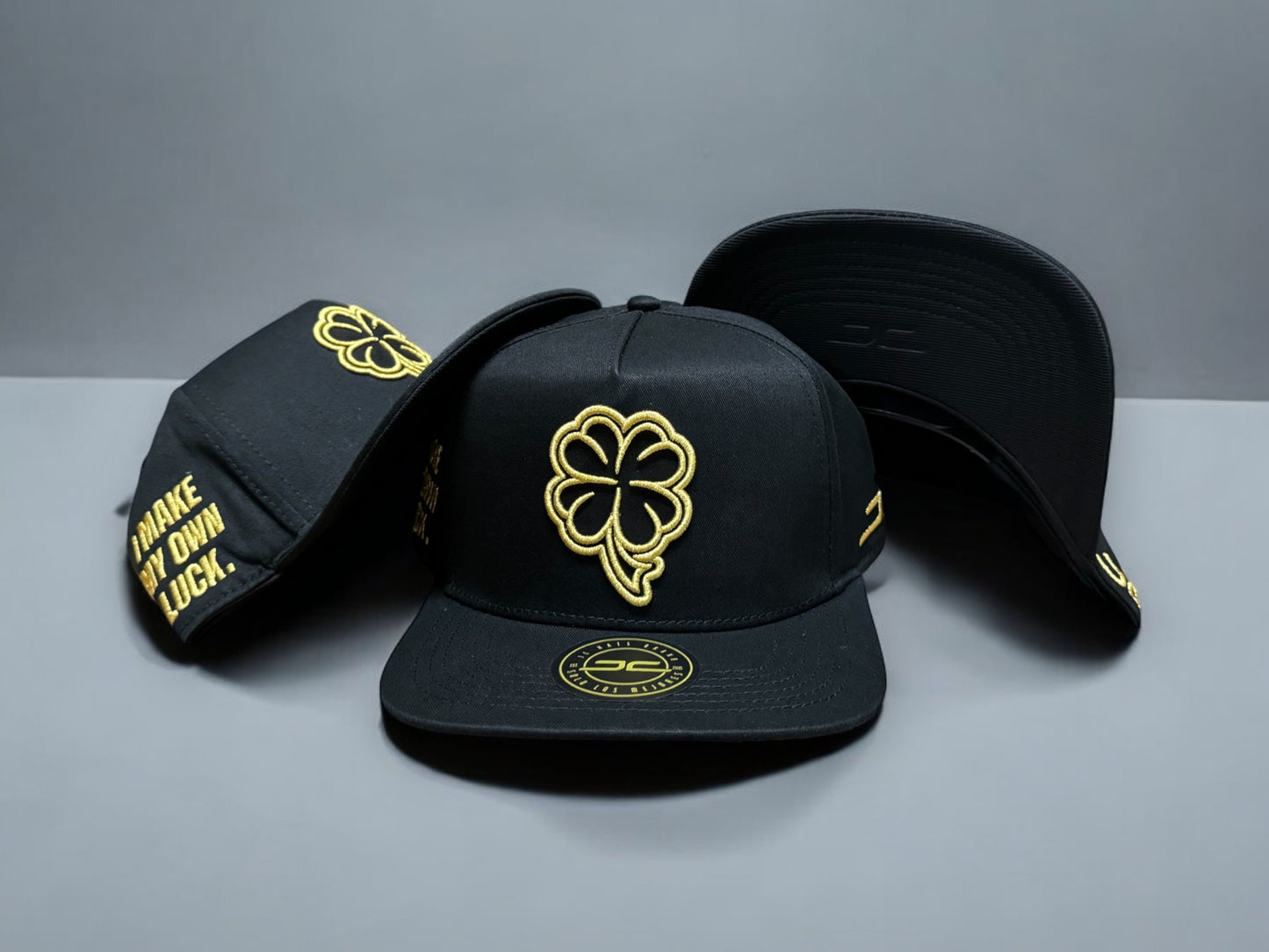 Jc Hats Black - Gold Trebol