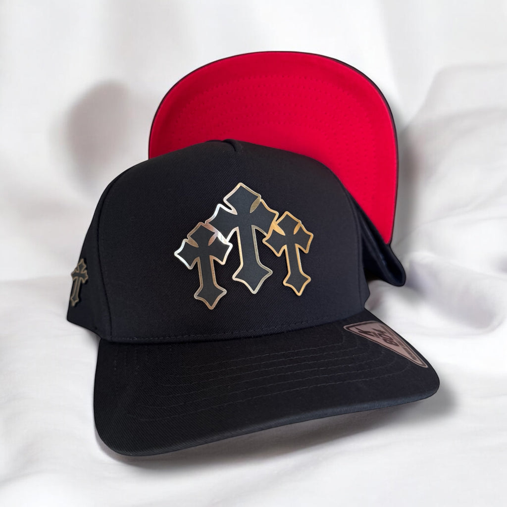 3 Cruces Hat Black Red