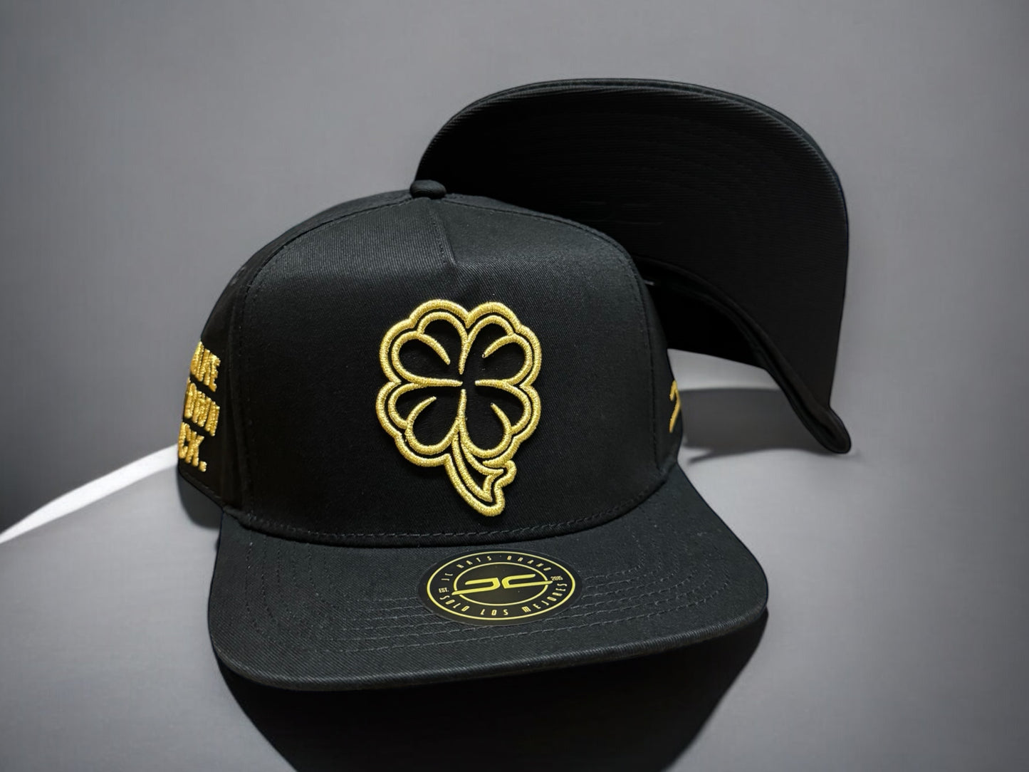 Jc Hats Black - Gold Trebol