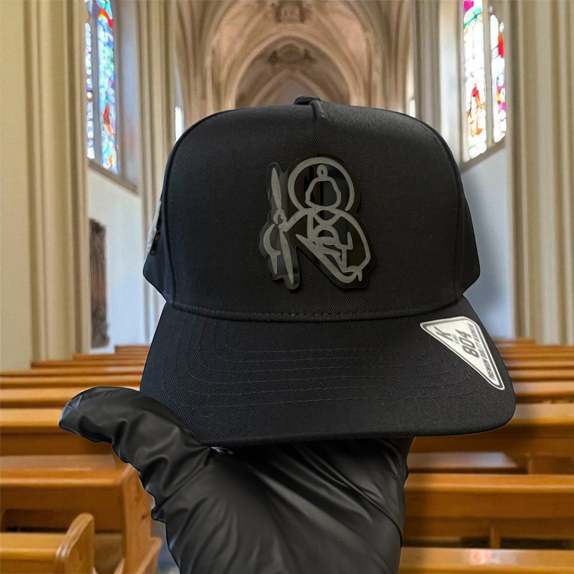 San Judas Cap Black Red