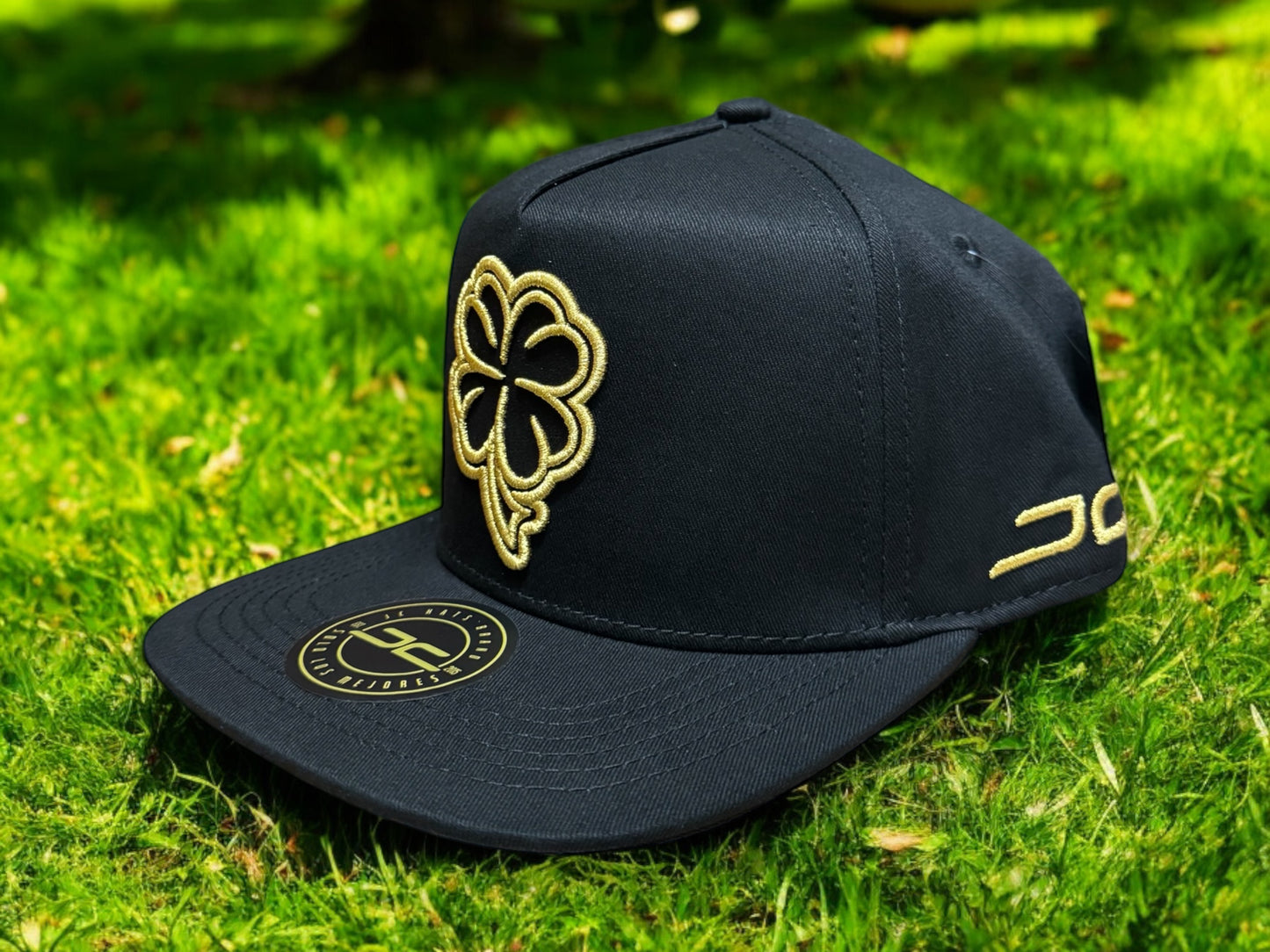 Jc Hats Black - Gold Trebol