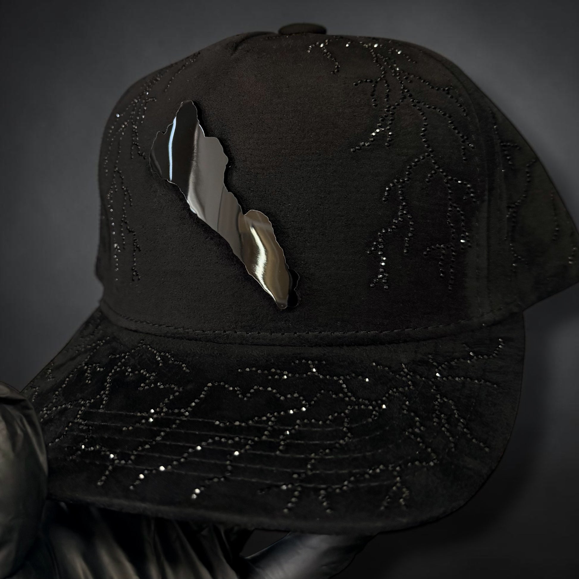 Sinaloa silueta  with Rhinestones SnapBack cap en Gamusa Blac