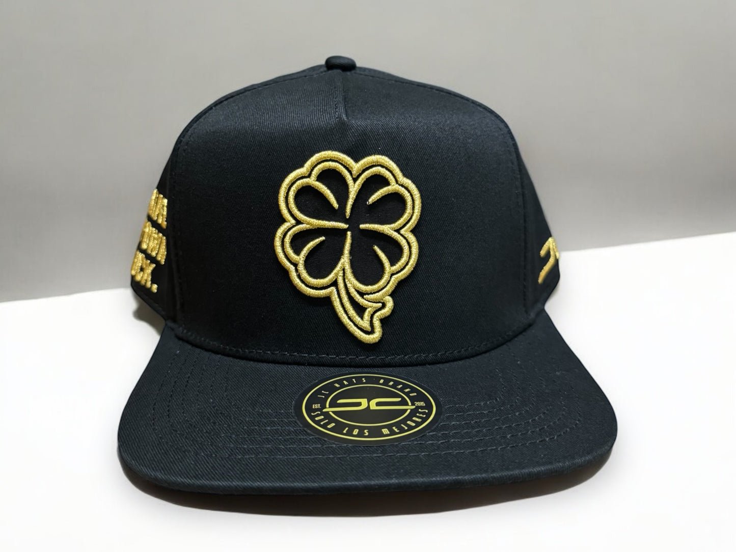 Jc Hats Black - Gold Trebol