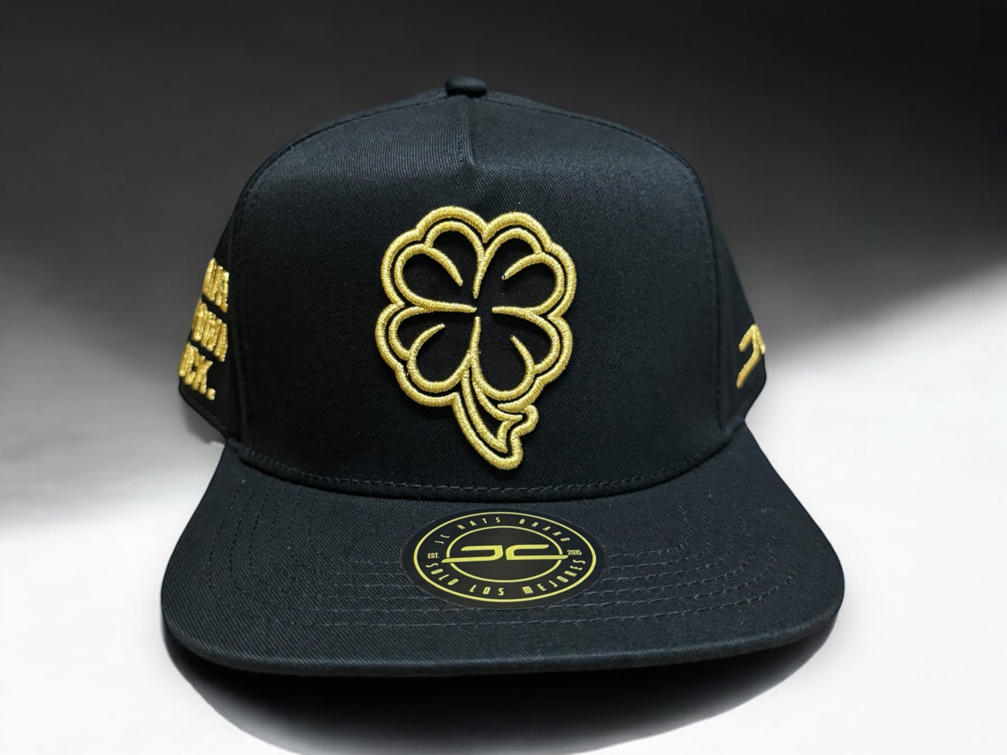 Jc Hats Black - Gold Trebol