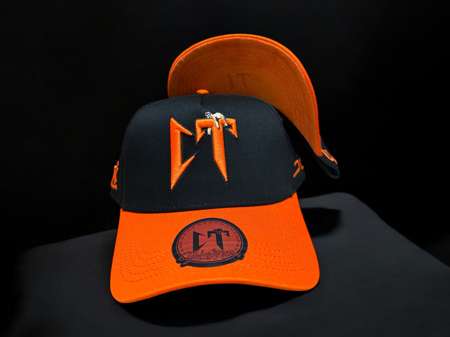 Jc Hats Orange Black CT