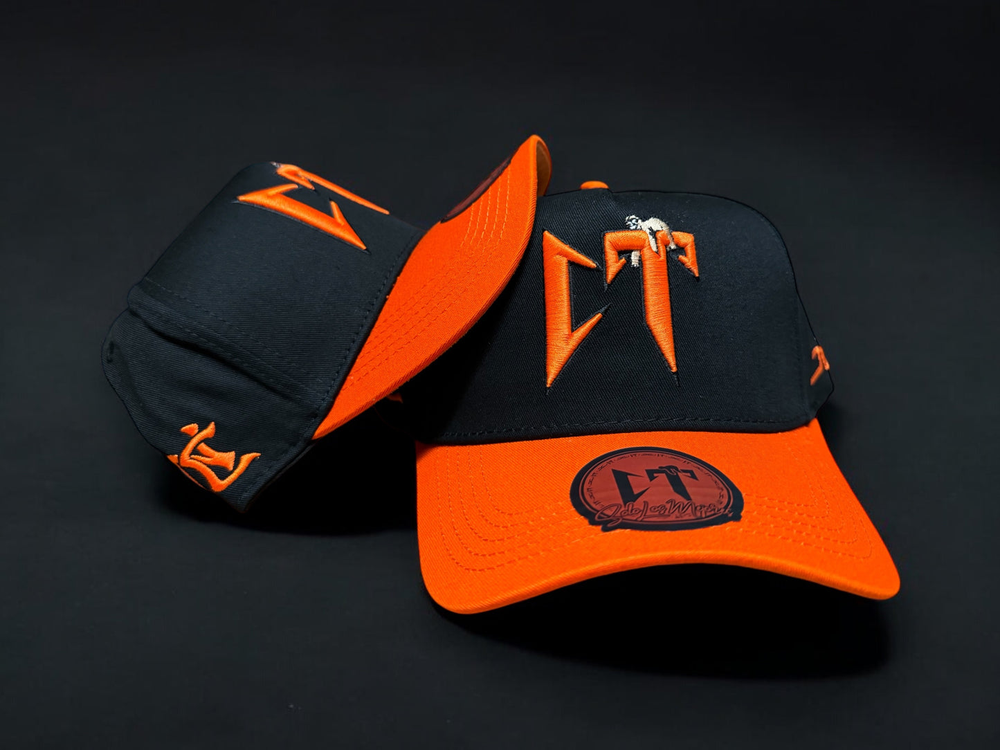 Jc Hats Orange Black CT