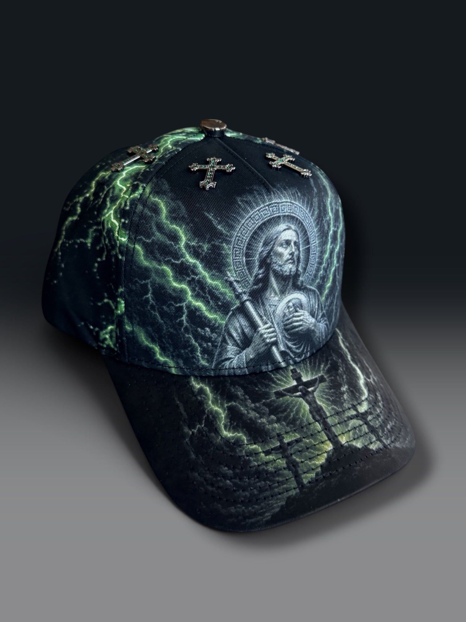 San Juditas hat printed logo