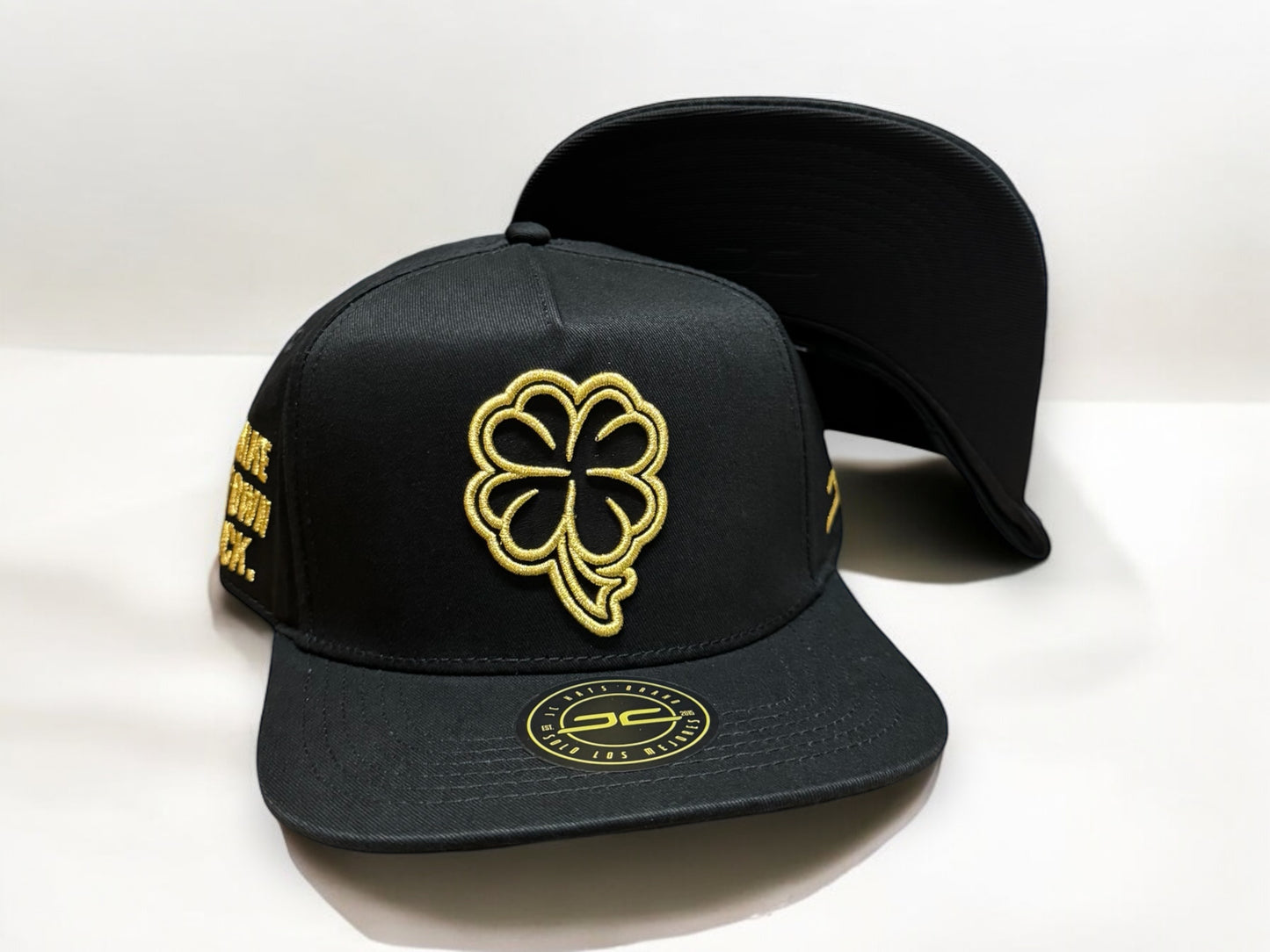 Jc Hats Black - Gold Trebol