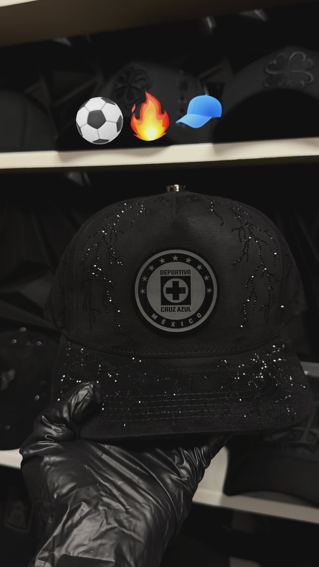 Cruz azul hat With rhinestones