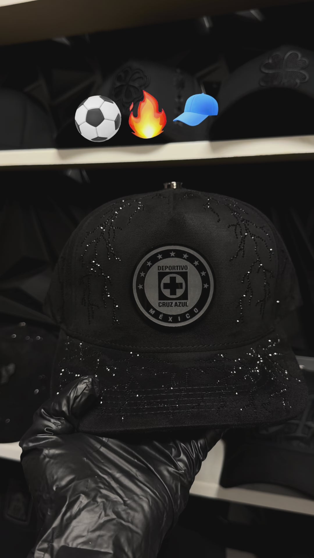 Cruz azul hat With rhinestones